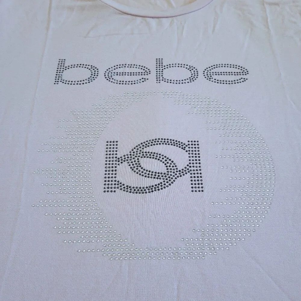 bebe Mirrored🪞 "bb" Rhinestone💎 Top - NWT - Picture 3 of 14